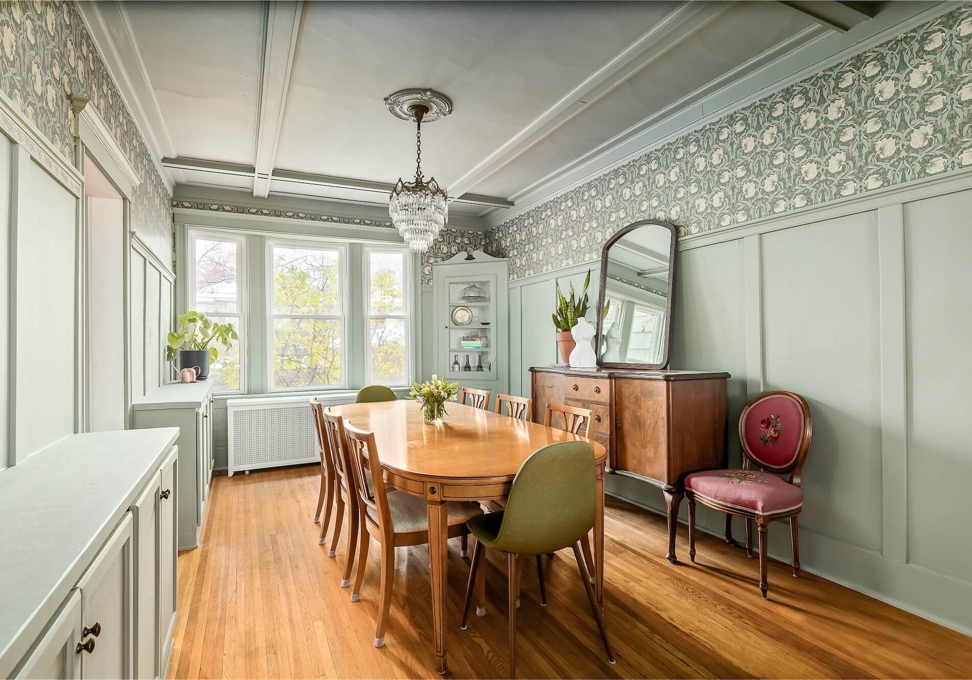 professionally installed wallpaper in a saint john nb dining room